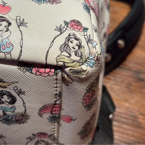 Loungefly Cream Disney Princess Patterned Backpack - Picture 4 of 15